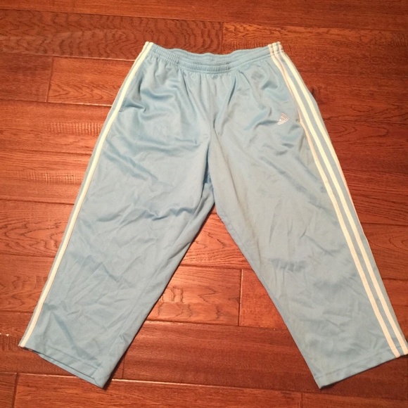 adidas Pants - ADIDAS 3 STRIPPED ELASTIC DRAWSTRING CAPRI CROPPED